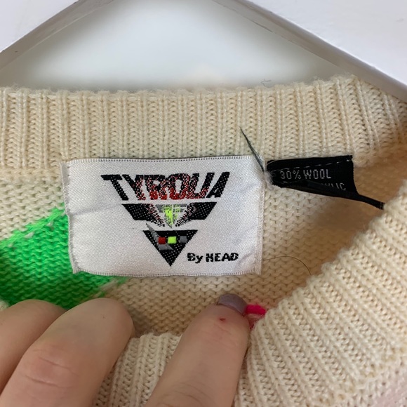 Vintage Tyrolla by Head 80’s Neon Abstract Sweater - Picture 7 of 10
